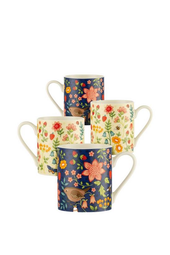 Price & Kensington Wild Flower Set of 4 Fine China Mugs 1