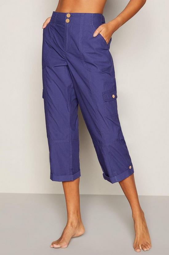 Mantaray Cotton High Waisted Cropped Trousers 1