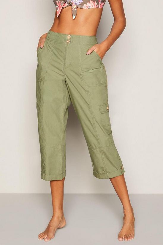 Mantaray High Waisted Cropped Trousers 1
