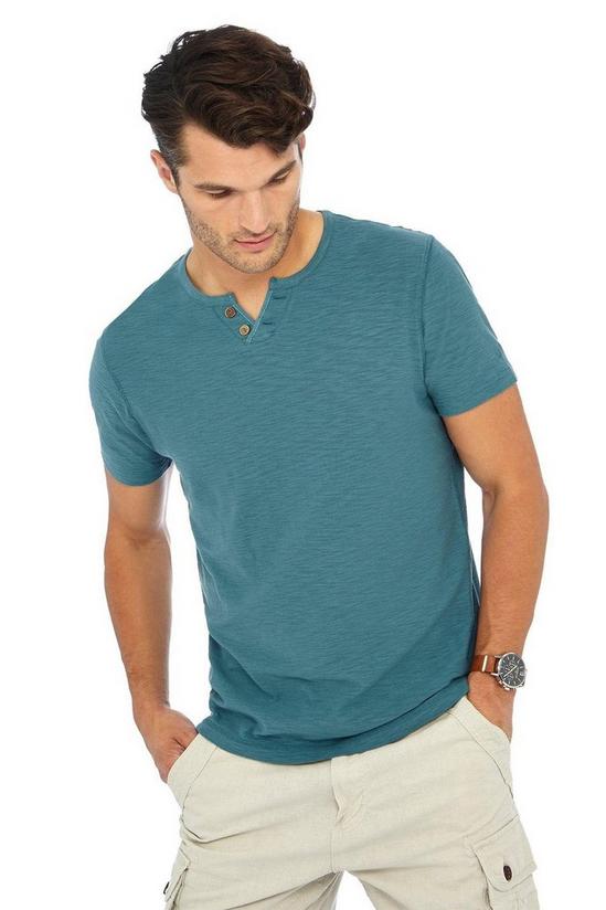 Mantaray Dark Turquoise Cotton T-Shirt 1