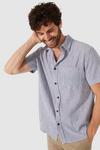 Mantaray Laundered  Fine Stripe Short Sleeve Shirt thumbnail 1