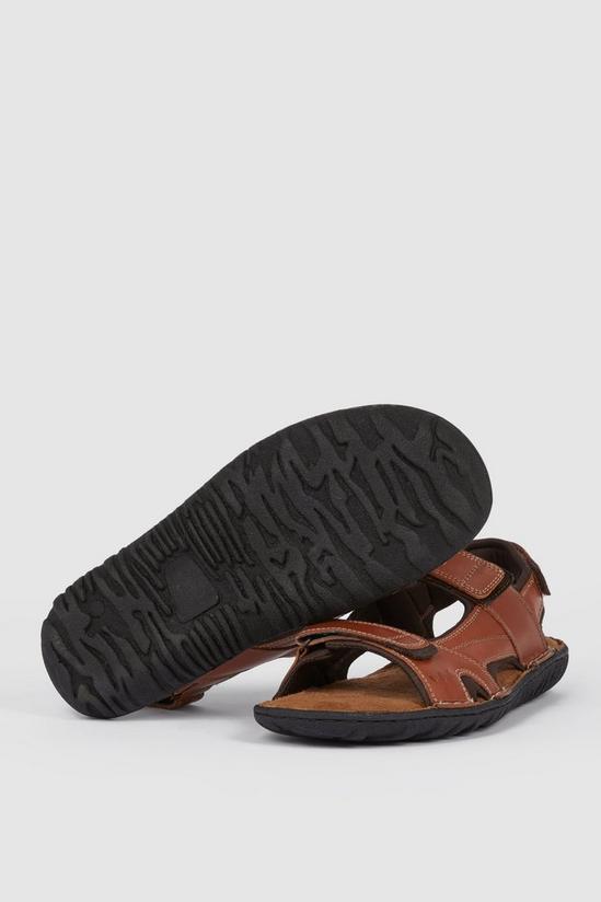 Mantaray Mantaray Double Strap Leather Walking Sandal 4