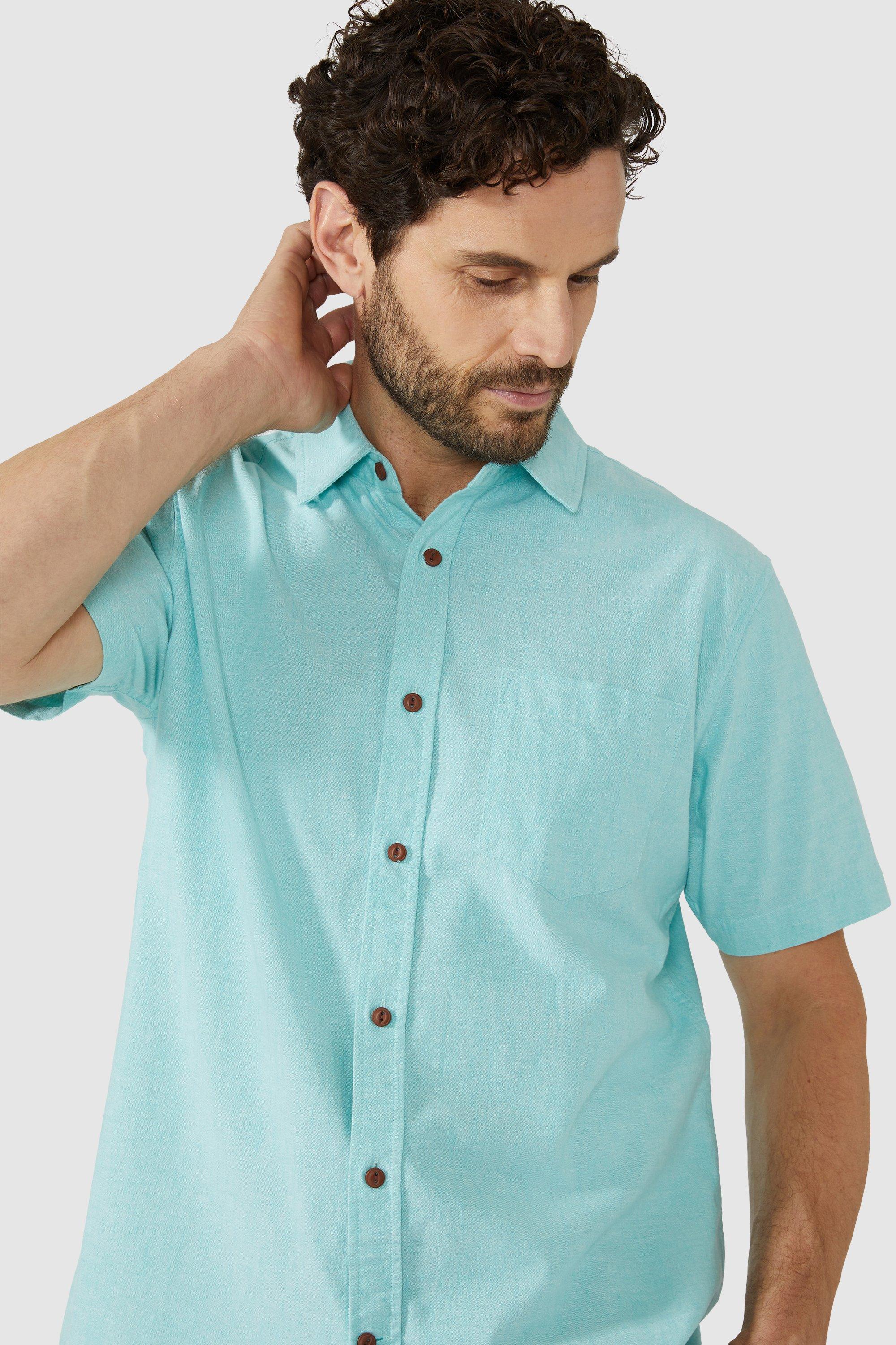 Shirts | Mantaray Cotton Slub Short Sleeve Shirt | Mantaray