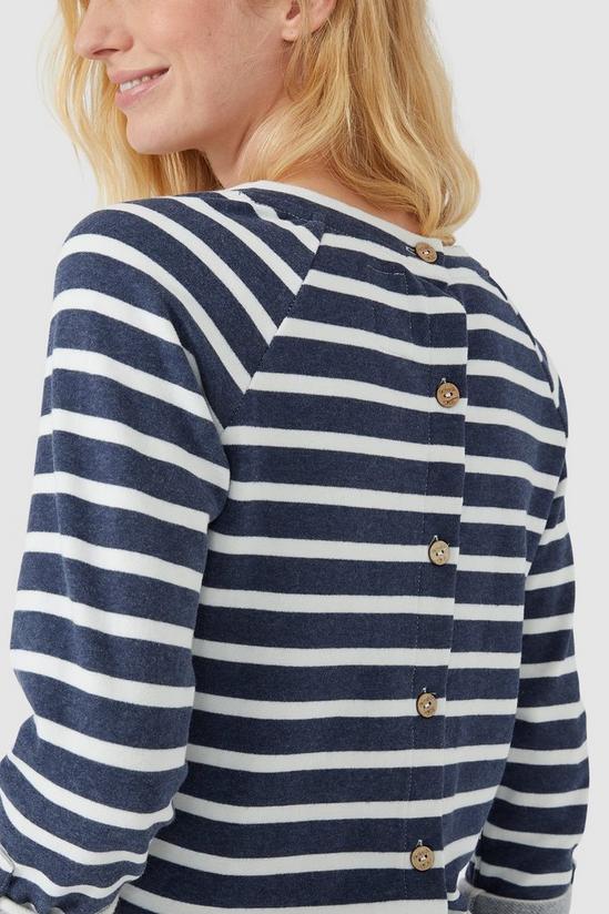 Mantaray Cosy Striped Brushed Back Crew Neck Sweat Top 3