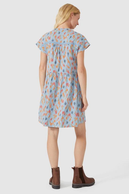 Mantaray Blurred Floral Print Slub Jersey Dress 4