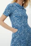 Mantaray Busy Garden Jacquard Cowl Neck Tunic Dress thumbnail 3
