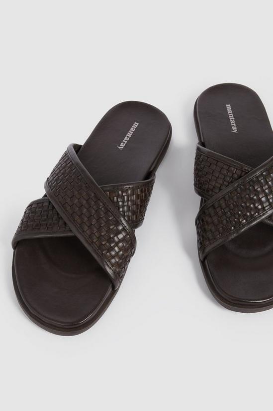 Mantaray Plymouth Woven Leather Crossover Sandal 2