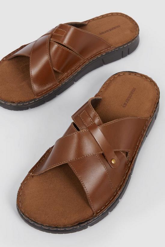 Mantaray Bude Multi Cross Strap Leather Comfort Sandal 2