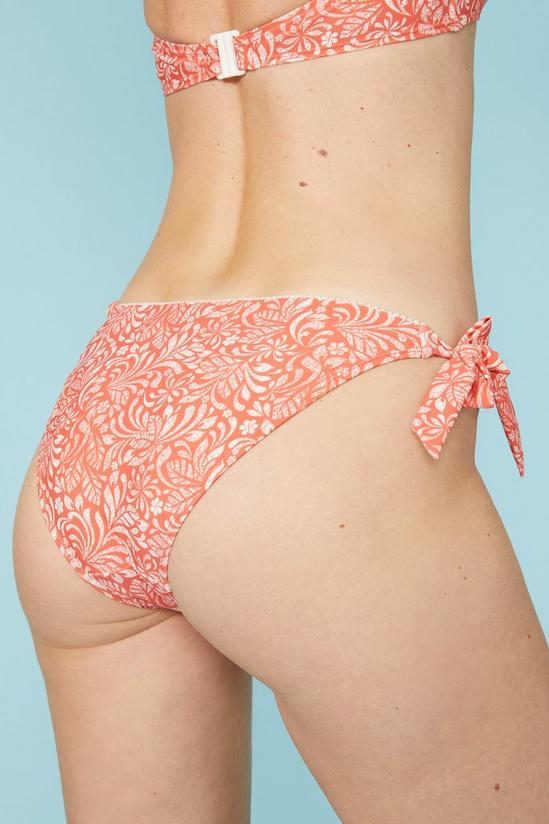 Mantaray Tie Side Bikini Bottom With Crochet Trim 4