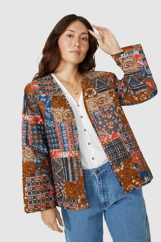 Mantaray Patchwork Print Quilted Jacket 1