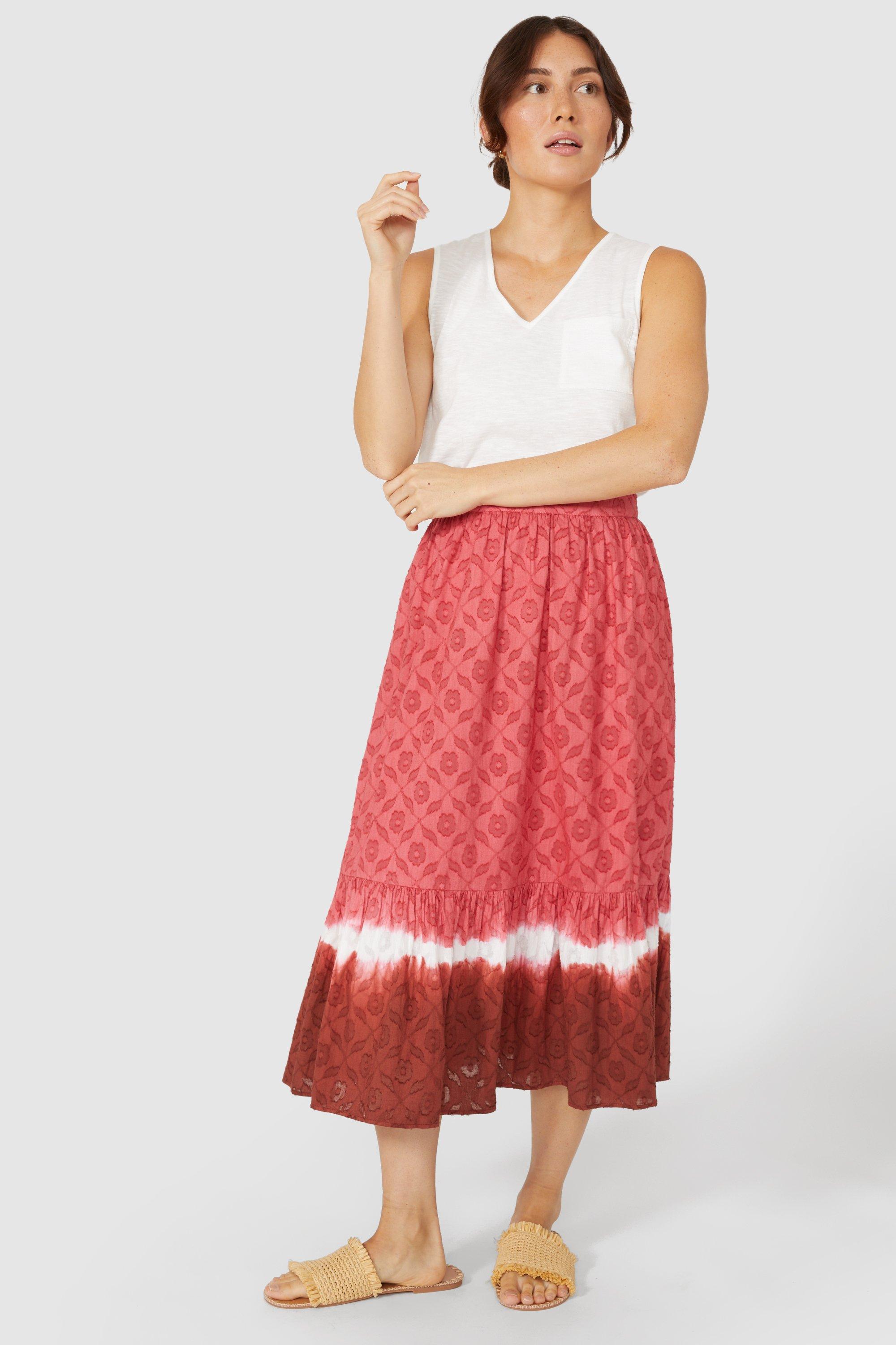 Skirts | Tie Dye Jacquard Midi Skirt | Mantaray