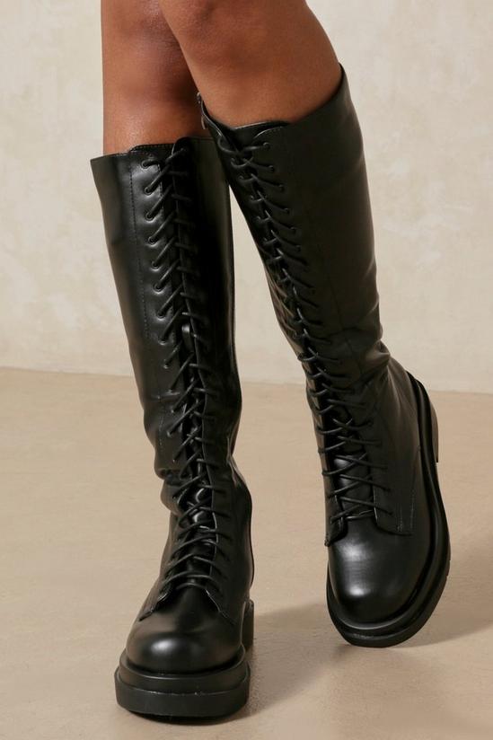 MissPap Lace Up Knee High Chunky Boots 3
