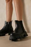 MissPap Leather Look Chunky Chelsea Ankle Boots thumbnail 2