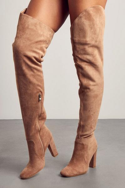 Faux Suede Extreme Thigh High Boots