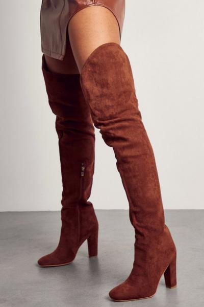Faux Suede Extreme Thigh High Boots