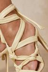 MissPap Strappy Knot Detail Tie Up Heels thumbnail 2