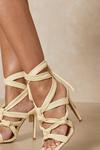 MissPap Strappy Knot Detail Tie Up Heels thumbnail 3