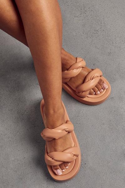 Padded Twist Platform Sandals