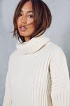 MissPap Ribbed Roll Neck Cropped Jumper thumbnail 2