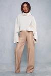MissPap Ribbed Roll Neck Cropped Jumper thumbnail 4