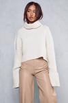 MissPap Ribbed Roll Neck Cropped Jumper thumbnail 5