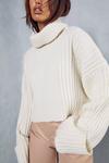 MissPap Ribbed Roll Neck Cropped Jumper thumbnail 6