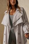 MissPap Ruched Back And Sleeve Trench Coat thumbnail 2