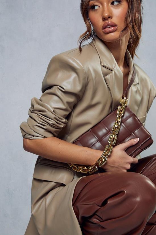 MissPap Leather Look Woven Chain Shoulder Bag 2