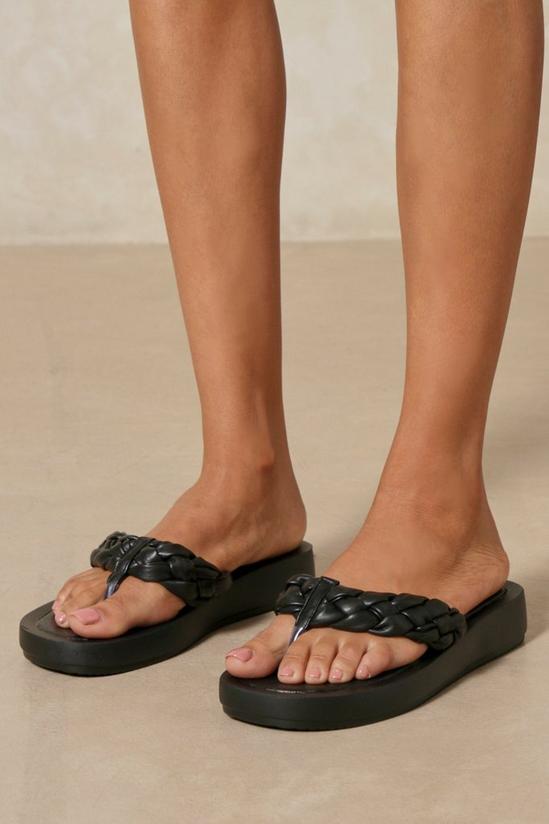 MissPap Woven Chunky Toe Post Sandals 1