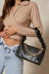 MissPap Leather Look Ruched Handle Chain Shoulder Bag thumbnail 2