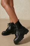 MissPap Lace Up Chunky Sole Ankle Boot thumbnail 1
