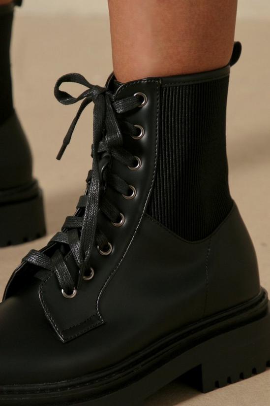 MissPap Lace Up Chunky Sole Ankle Boot 2