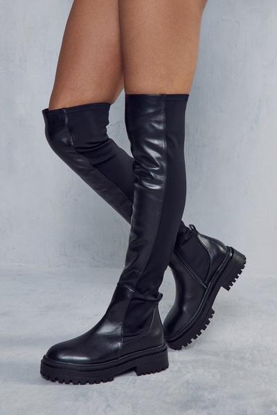 Over The Knee Chunky Sole Boots