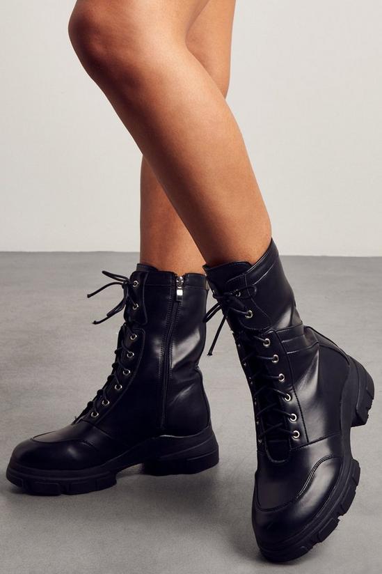 MissPap Lace Up Chunky Sole Ankle Boot 3