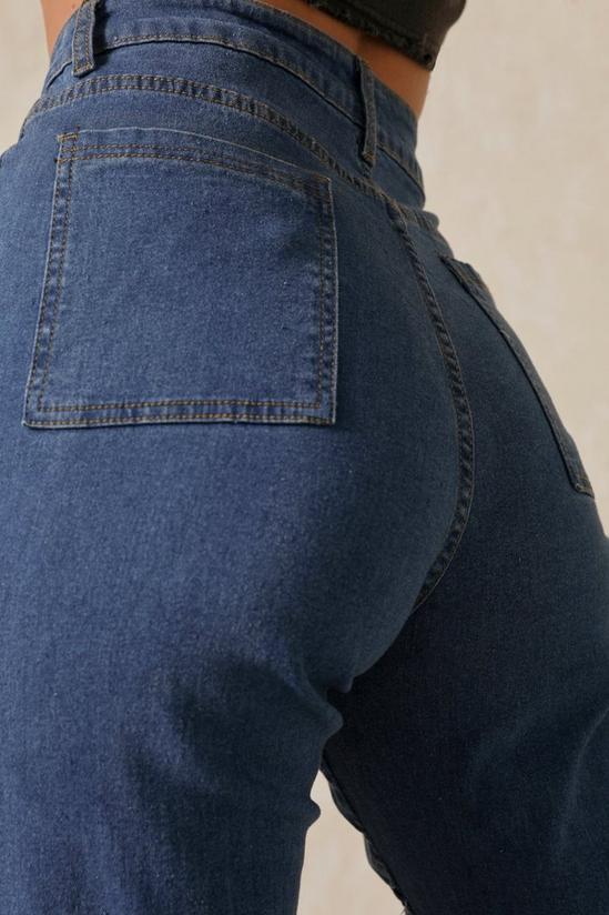 MissPap Ruched Detail Denim Straight Leg Jean 2