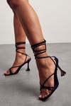 MissPap Strappy Lace Up Square Toe Heels thumbnail 1
