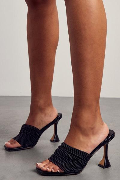 Strappy Cake Stand Heel Mules