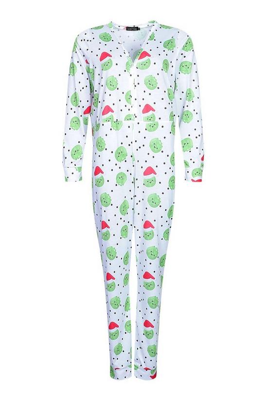 boohoo Christmas Sprouts Jersey Onesie 5