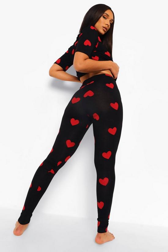 boohoo Tall All Over Heart Print Short Sleeve Pyjama Set 2
