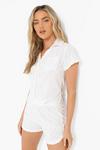 boohoo Ofcl Embossed Towelling Crop Shirt thumbnail 4