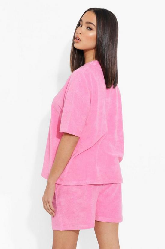boohoo Ofcl Woven Tab Towelling Oversized T-Shirt 2