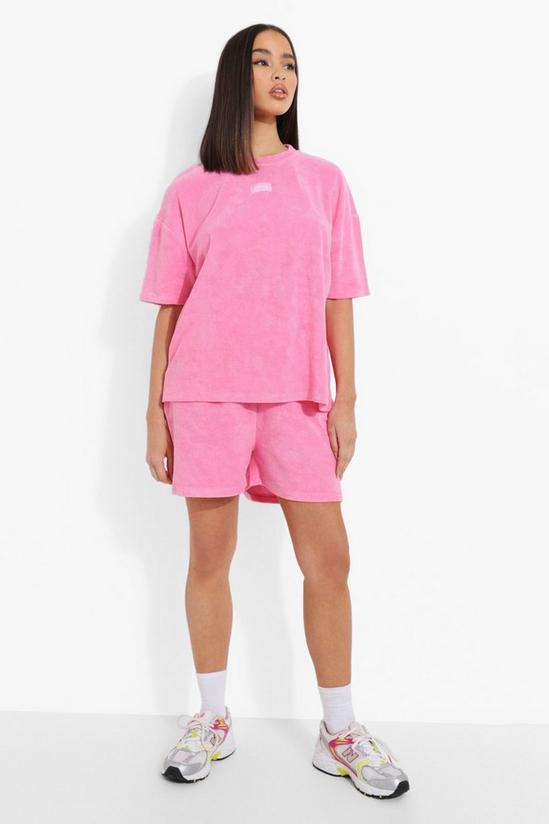 boohoo Ofcl Woven Tab Towelling Oversized T-Shirt 4