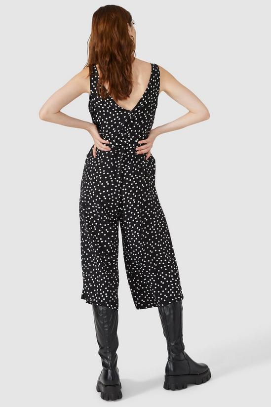 Red Herring Spot Print Cropped Worker Jumpsuit 3