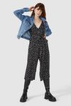 Red Herring Spot Print Cropped Worker Jumpsuit thumbnail 4