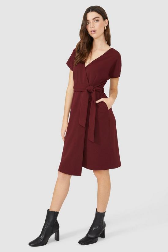 Principles Wrap Front Belted Midi Dress 4