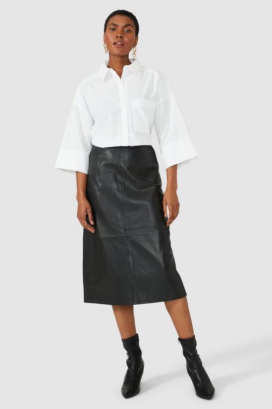 Principles Leather Pencil Skirt 1