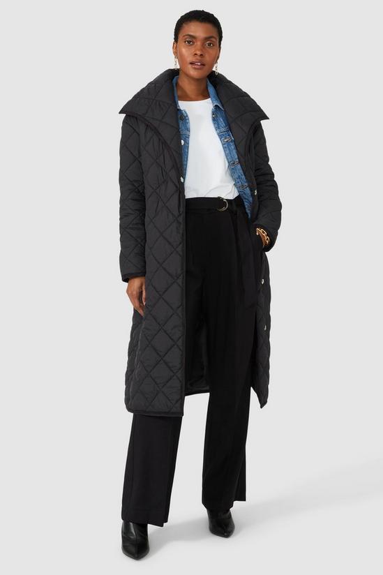 Principles Quilted Mid Length Wrap Coat 1