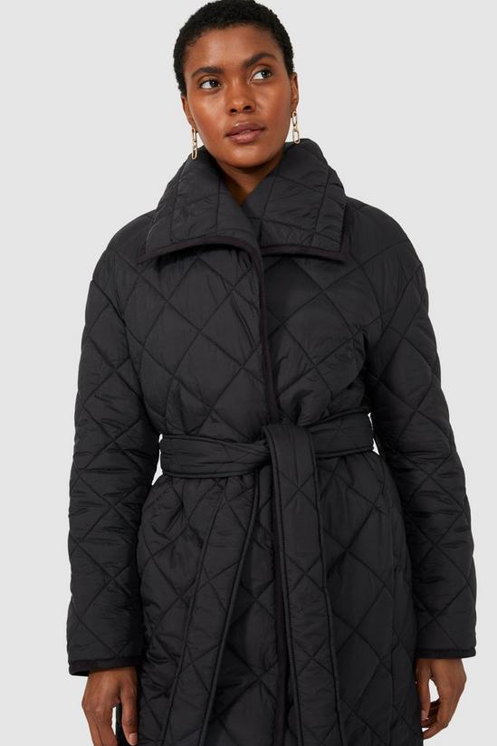 Principles Quilted Mid Length Wrap Coat 2