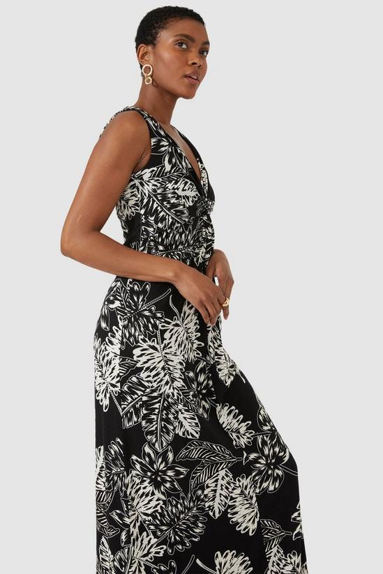 Principles Black And White Floral Print Twist Front Maxi 1
