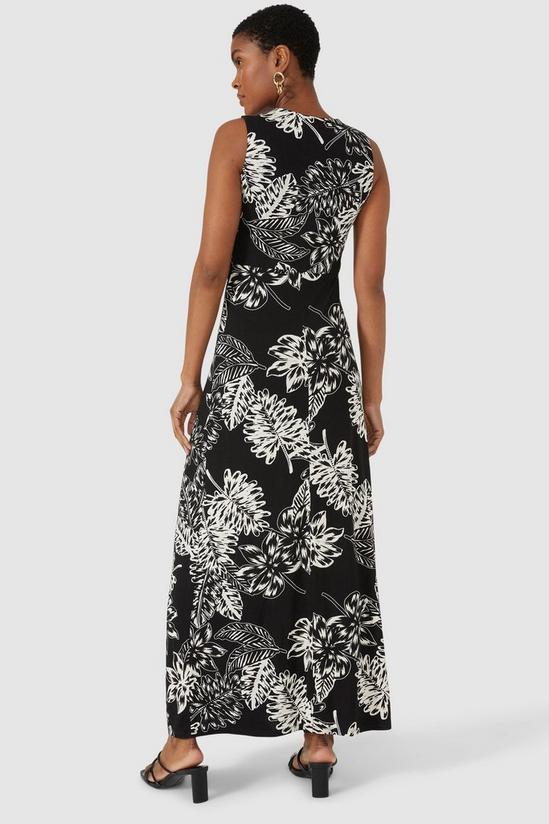 Principles Black And White Floral Print Twist Front Maxi 3